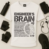 Engineers Brain Funny Process Engineer Men Engineering Gift Performance Shirt