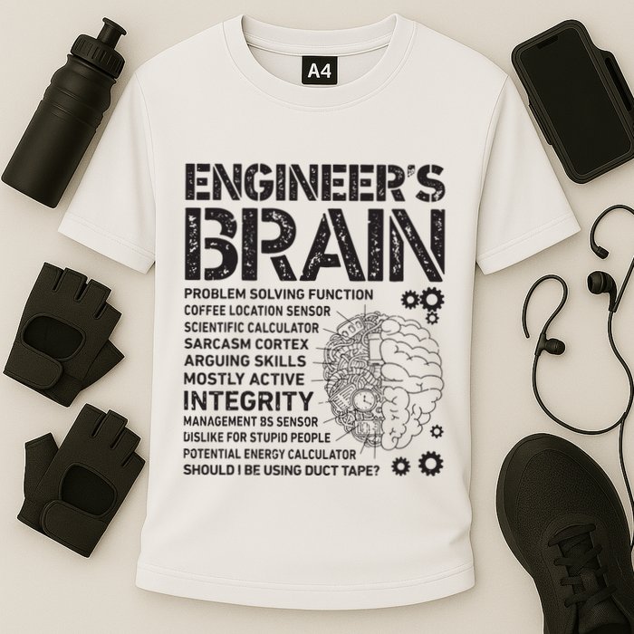 Engineers Brain Funny Process Engineer Men Engineering Gift Performance Shirt