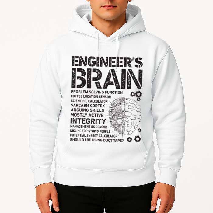 Engineers Brain Funny Process Engineer Men Engineering Gift Hoodie