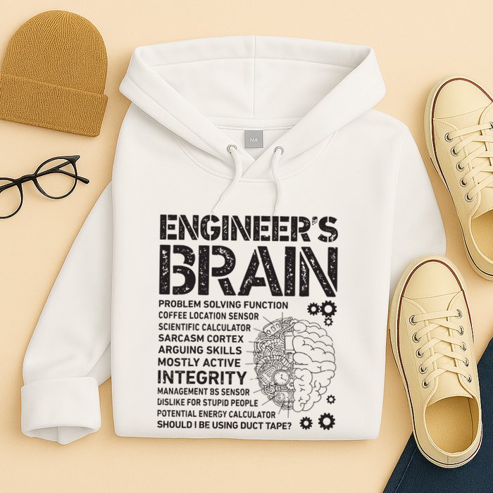 Engineers Brain Funny Process Engineer Men Engineering Gift Hoodie