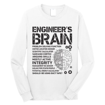 Engineers Brain Funny Process Engineer Men Engineering Gift Long Sleeve Shirt