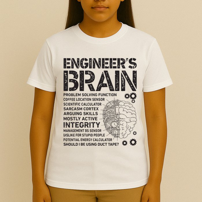 Engineers Brain Funny Process Engineer Men Engineering Gift T-Shirt