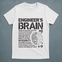 Engineers Brain Funny Process Engineer Men Engineering Gift T-Shirt