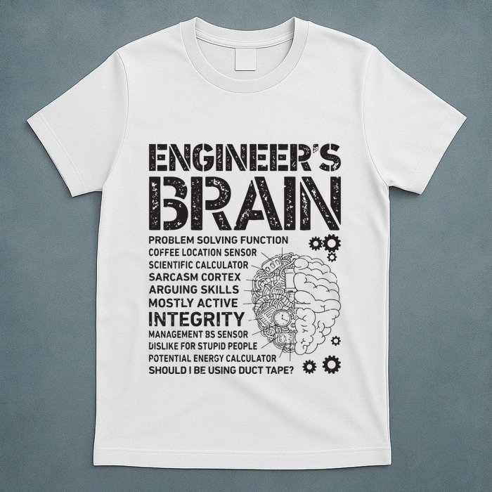 Engineers Brain Funny Process Engineer Men Engineering Gift T-Shirt