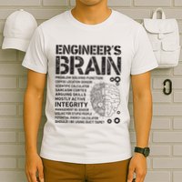 Engineers Brain Funny Process Engineer Men Engineering Gift T-Shirt