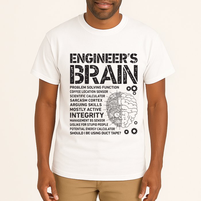 Engineers Brain Funny Process Engineer Men Engineering Gift Tall T-Shirt