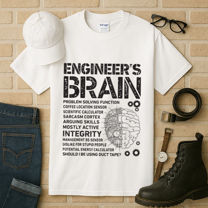 Engineers Brain Funny Process Engineer Men Engineering Gift Tall T-Shirt