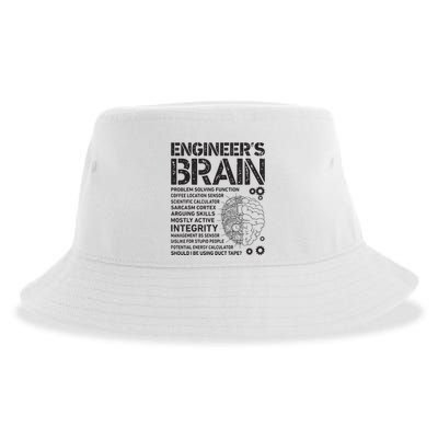 Engineers Brain Funny Process Engineer Men Engineering Gift Sustainable Bucket Hat