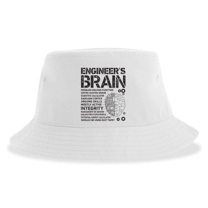 Engineers Brain Funny Process Engineer Men Engineering Gift Sustainable Bucket Hat
