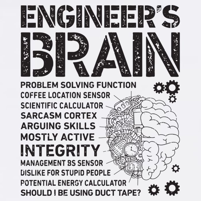 Engineers Brain Funny Process Engineer Men Engineering Gift Sustainable Bucket Hat