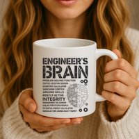 Engineers Brain Funny Process Engineer Men Engineering Gift Mug