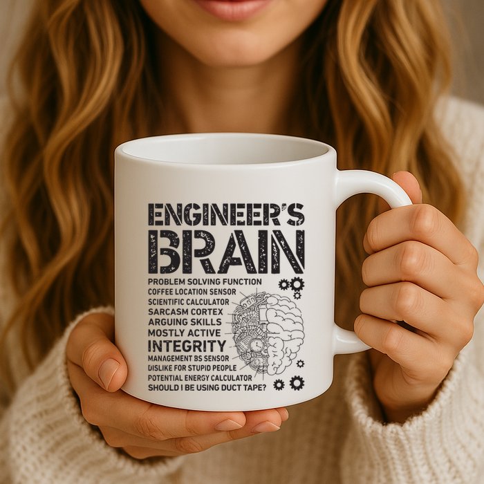 Engineers Brain Funny Process Engineer Men Engineering Gift Mug
