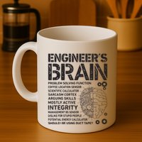 Engineers Brain Funny Process Engineer Men Engineering Gift Mug