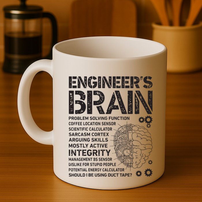 Engineers Brain Funny Process Engineer Men Engineering Gift Mug