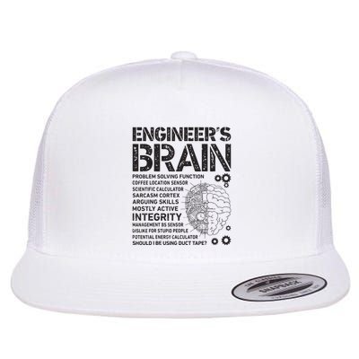 Engineers Brain Funny Process Engineer Men Engineering Gift Flatbill Hat