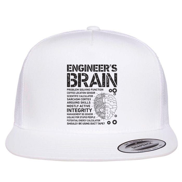 Engineers Brain Funny Process Engineer Men Engineering Gift Flatbill Hat