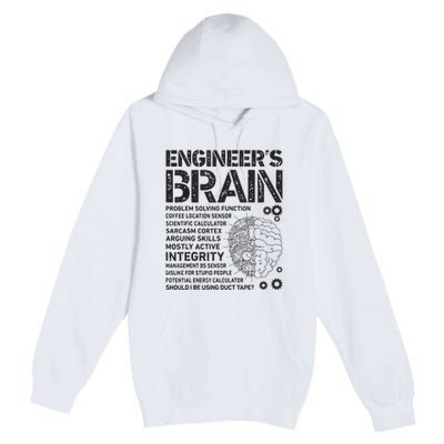 Engineers Brain Funny Process Engineer Men Engineering Gift Premium Pullover Hoodie