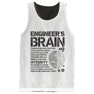 Engineers Brain Funny Process Engineer Men Engineering Gift Mesh Reversible Basketball Jersey Tank