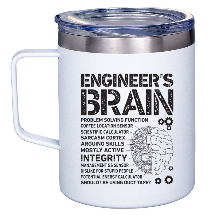 Engineers Brain Funny Process Engineer Men Engineering Gift 12oz Stainless Steel Coffee Mug