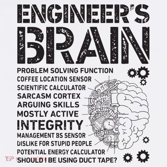 Engineers Brain Funny Process Engineer Men Engineering Gift Magnet