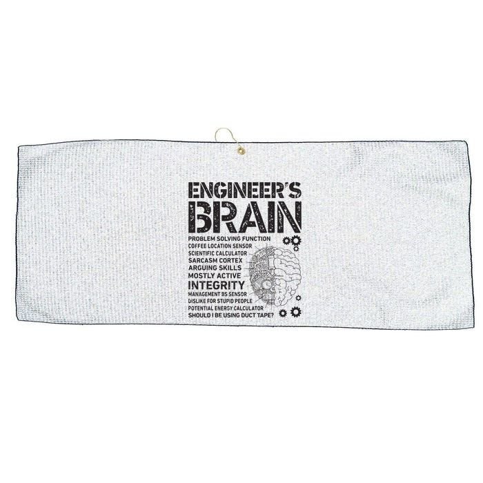 Engineers Brain Funny Process Engineer Men Engineering Gift Large Microfiber Waffle Golf Towel
