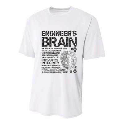 Engineers Brain Funny Process Engineer Men Engineering Gift Youth Performance Sprint T-Shirt