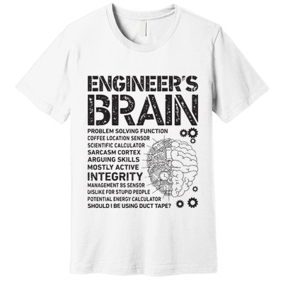 Engineers Brain Funny Process Engineer Men Engineering Gift Premium T-Shirt