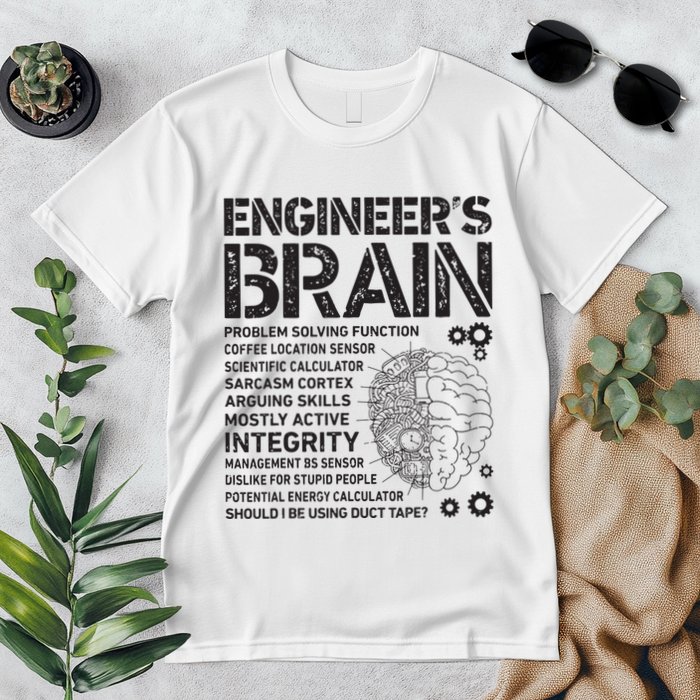 Engineers Brain Funny Process Engineer Men Engineering Gift Premium T-Shirt