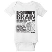 Engineers Brain Funny Process Engineer Men Engineering Gift Baby Bodysuit