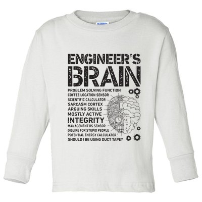 Engineers Brain Funny Process Engineer Men Engineering Gift Toddler Long Sleeve Shirt
