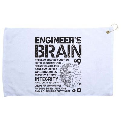 Engineers Brain Funny Process Engineer Men Engineering Gift Grommeted Golf Towel