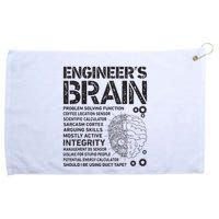 Engineers Brain Funny Process Engineer Men Engineering Gift Grommeted Golf Towel
