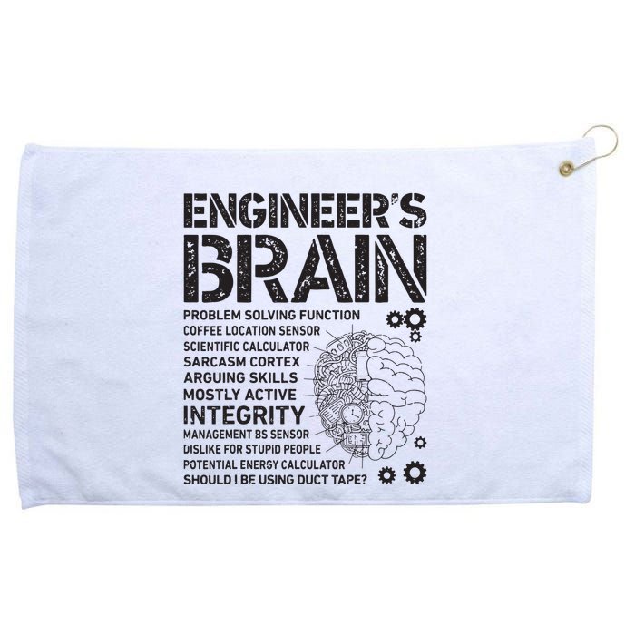 Engineers Brain Funny Process Engineer Men Engineering Gift Grommeted Golf Towel