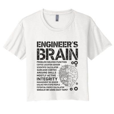 Engineers Brain Funny Process Engineer Men Engineering Gift Crop Top