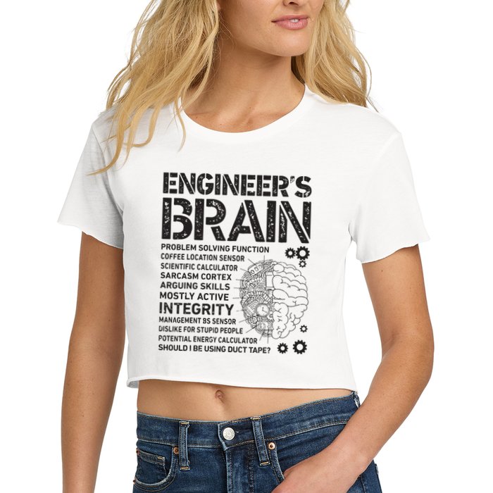 Engineers Brain Funny Process Engineer Men Engineering Gift Crop Top