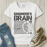 Engineers Brain Funny Process Engineer Men Engineering Gift Womens T-Shirt