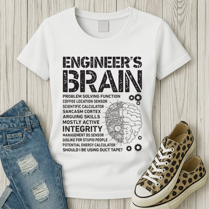 Engineers Brain Funny Process Engineer Men Engineering Gift Womens T-Shirt