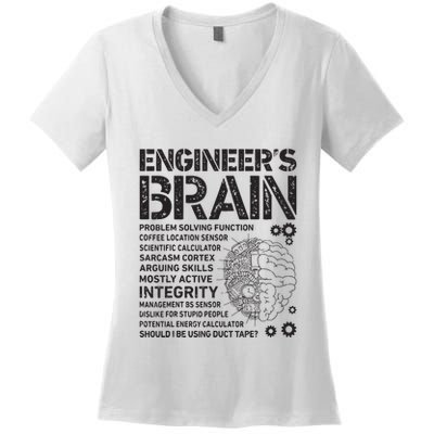 Engineers Brain Funny Process Engineer Men Engineering Gift Women's V-Neck T-Shirt