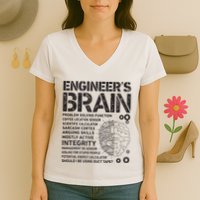 Engineers Brain Funny Process Engineer Men Engineering Gift Women's V-Neck T-Shirt