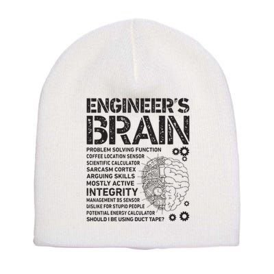 Engineers Brain Funny Process Engineer Men Engineering Gift Short Acrylic Beanie
