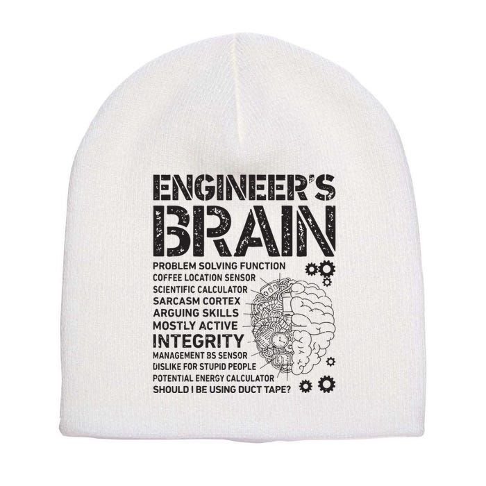 Engineers Brain Funny Process Engineer Men Engineering Gift Short Acrylic Beanie