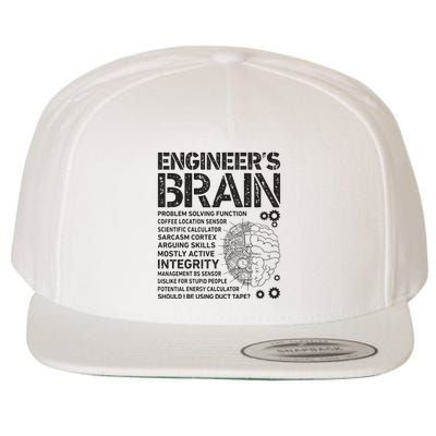Engineers Brain Funny Process Engineer Men Engineering Gift Wool Snapback Cap
