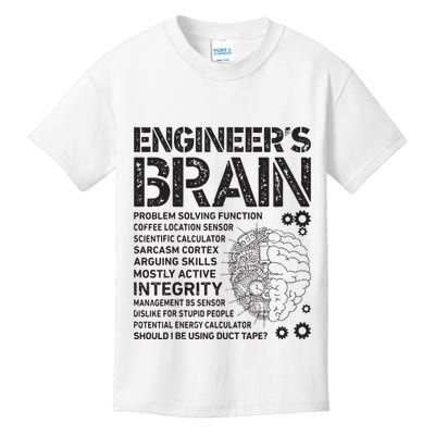 Engineers Brain Funny Process Engineer Men Engineering Gift Kids T-Shirt
