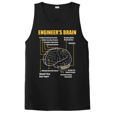 Engineers Brain Funny Sarcastic Engineering Gift PosiCharge Competitor Tank