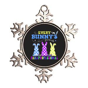 Every BunnyS Favorite Paraprofessional Groovy Easter Rabbit Metallic Star Ornament