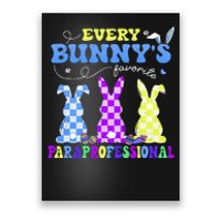 Every BunnyS Favorite Paraprofessional Groovy Easter Rabbit Poster