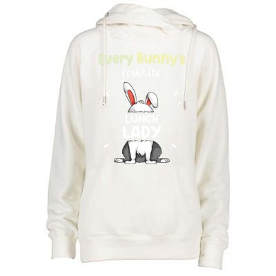 Every Bunny Favorite Lunch Lady Easter Day Funny Gift Womens Funnel Neck Pullover Hood