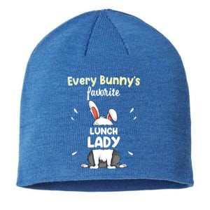 Every Bunny Favorite Lunch Lady Easter Day Funny Gift Sustainable Beanie