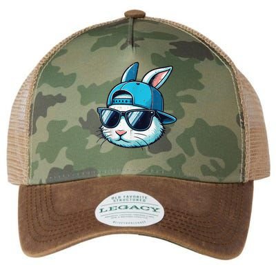 Easter Bunny Face Baseball Cap Sunglasses Rabbit Legacy Tie Dye Trucker Hat