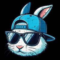 Easter Bunny Face Baseball Cap Sunglasses Rabbit Impact Tech Backpack